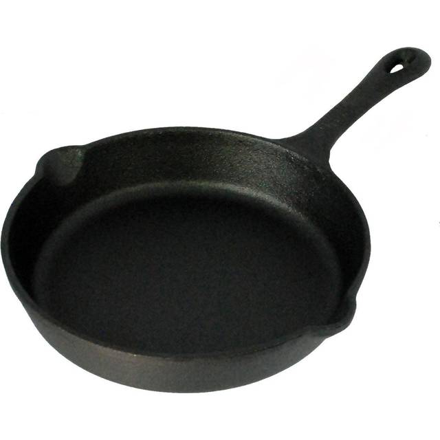 (16.5 Cm) Buckingham Pre-Seasoned Premium Cast Iron Frying Pan Durable Skillet for Healthy Even Heat Distribution Suitable for All Hobs & Ovens