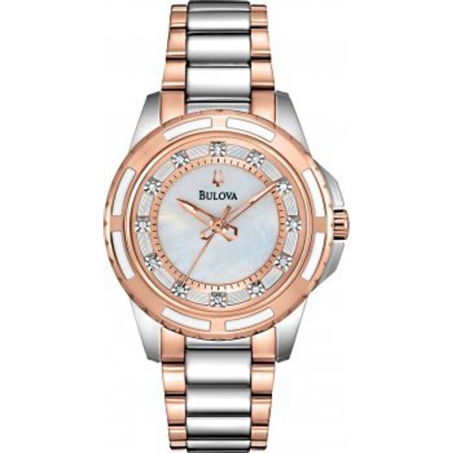 Ladies' Bulova Watch | Two-Tone Stainless Steel | Mother of Pearl/Gray | Helzberg Diamonds - One Size