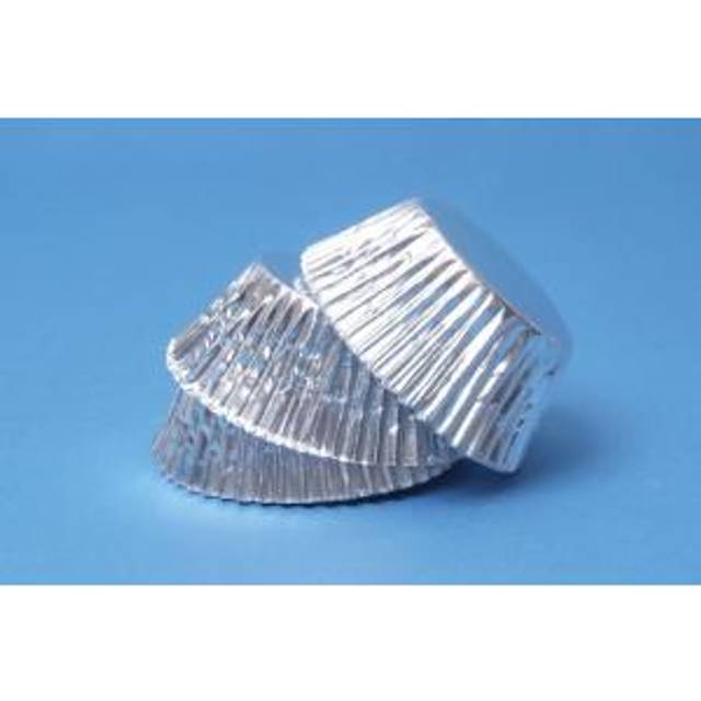 30 Pme Greaseproof Cupcake Cases - Metallic Silver