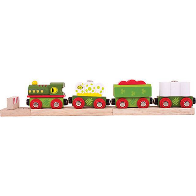 Bigjigs Rail Dinosaur Railway Engine And Carriages
