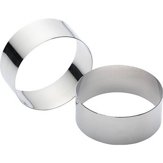 KitchenCraft Stainless Steel Large Cooking Ring 9cm Set of 2