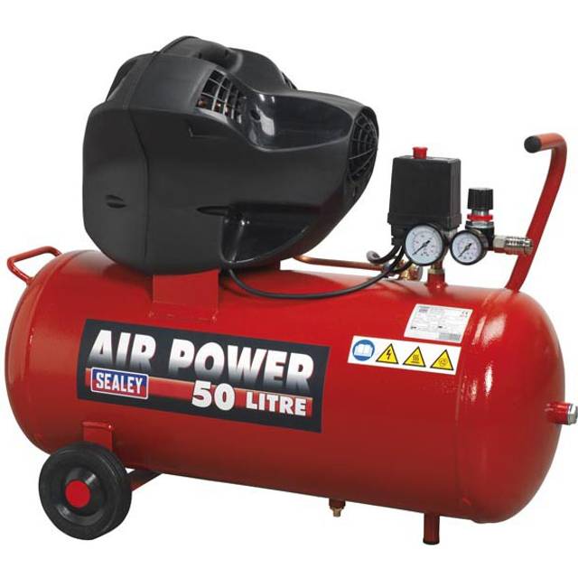 Sealey compressor 50l v-twin belt drive 3hp oil free - sac05030f