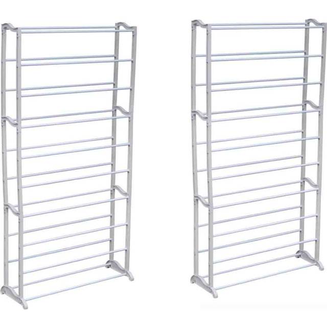 vidaXL 2 x Shoe Rack - White