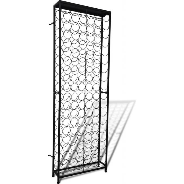 vidaXL Wine Rack for 108 Bottles Metal - Black