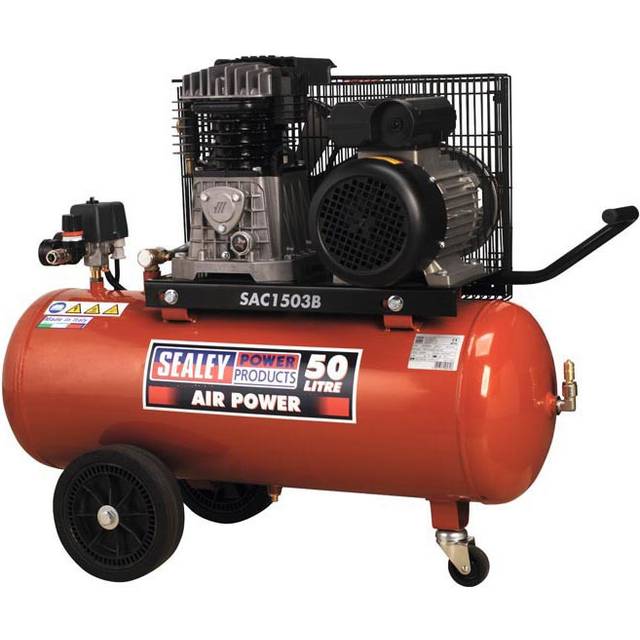 Sealey SAC1503B Compressor 50ltr Belt Drive 3hp with Cast Cylinder...