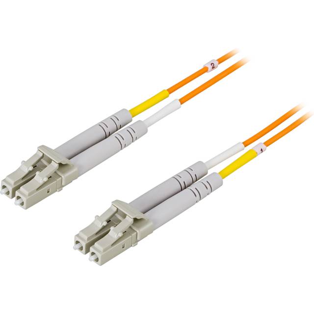 DELTACO Fiberkablage LC - LC, duplex, multimode, 62,5/125, 1,5m (LCLC-1M-5)