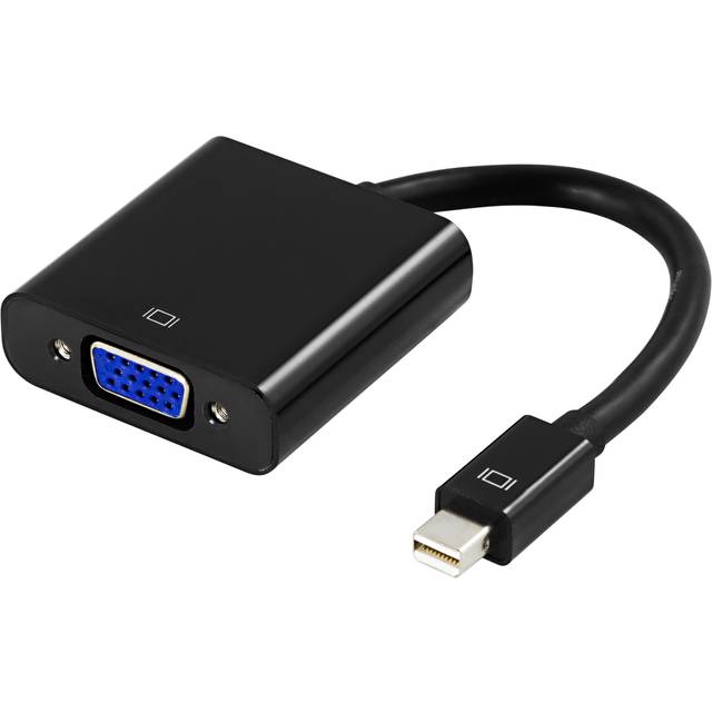 DELTACO mini DisplayPort till VGA 20-p ha - 15-p ho 0,05m svart (DP-VGA3)
