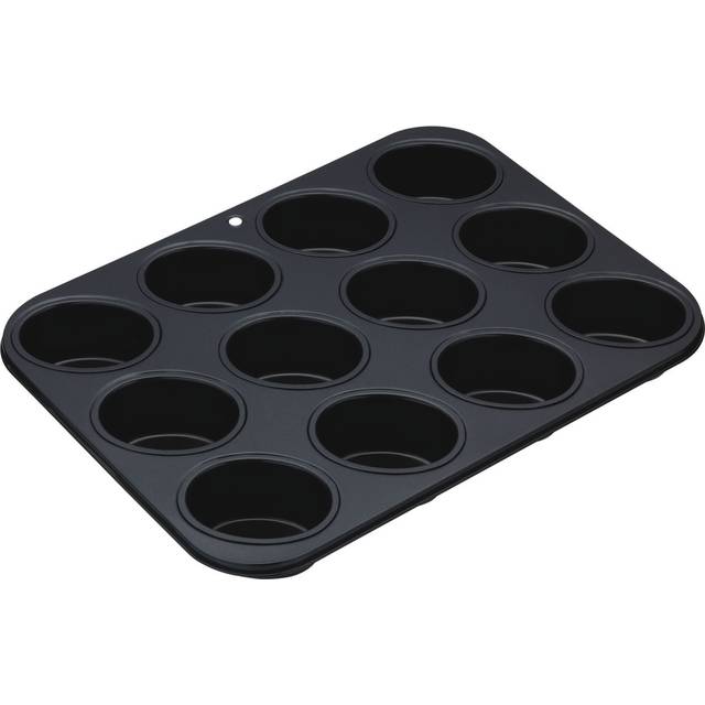 MasterClass Non Stick 12 Cup Friand Pan 35cm x 27cm - Black