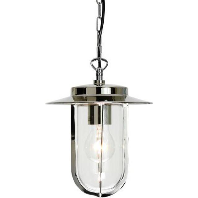Astro Montparnasse Outdoor Pendant Porch Light, Polished Nickel