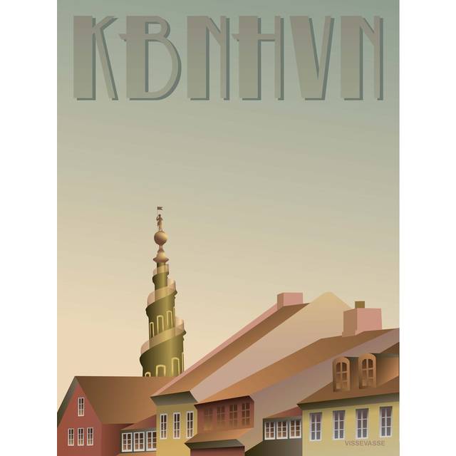 Vissevasse København Christianshavn Plakat 50x70cm - gavehylden.dk