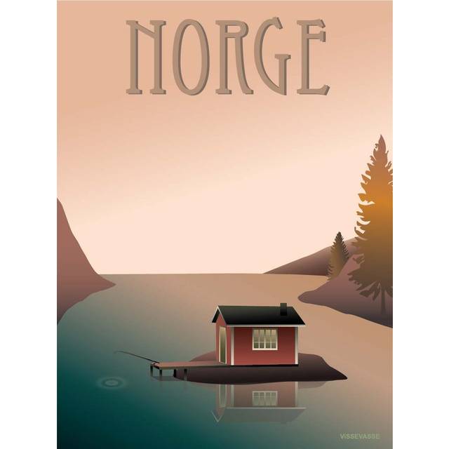 ViSSEVASSE - Norway - Fishermans Cottage - Affisch - Norway - Fishermans Cottage - 15x21 cm