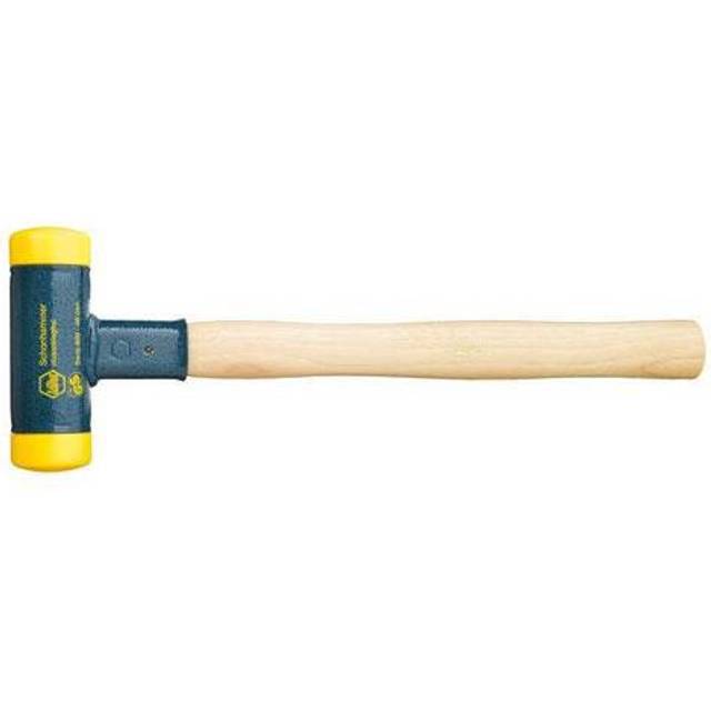 Wiha - Soft-faced hammer dead-blow with hickory wooden handle, round hammer face 60, 420 mm (02098)