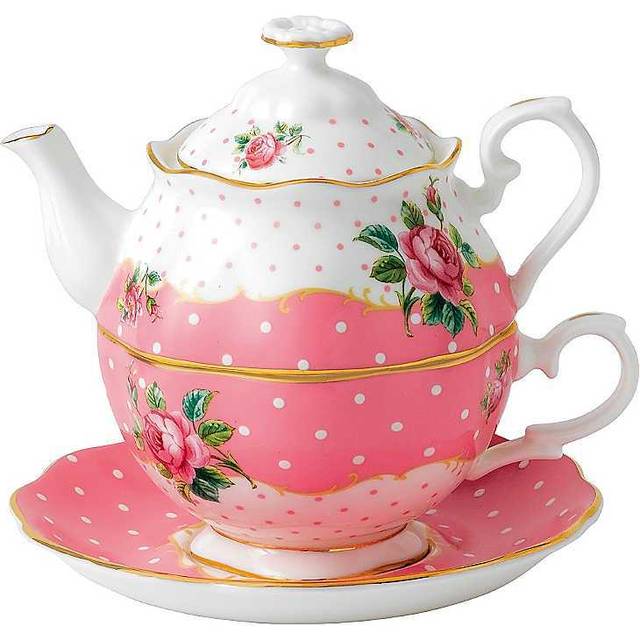 Royal Albert White and Pink Cheeky Tea for One Set