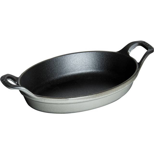 STAUB 40509-562-0 Oval Roasting Dish, 24 cm, Graphite Grey