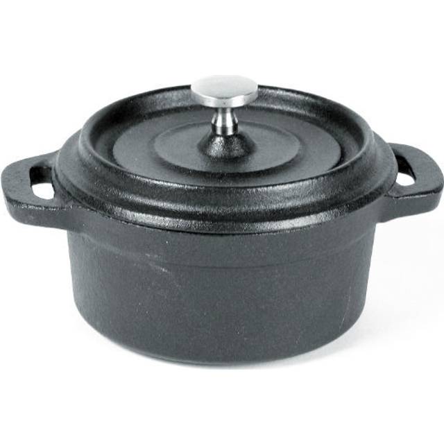 Kokott med lock, gjutjärn, 10 diameter cm