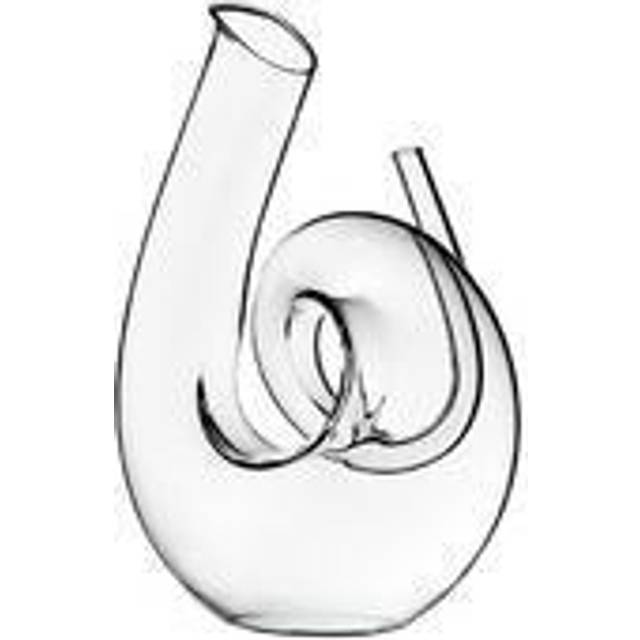Riedel Decanter Curly Fatto A Mano with Aerator Set and Polishing Cloth Bundle in Clear