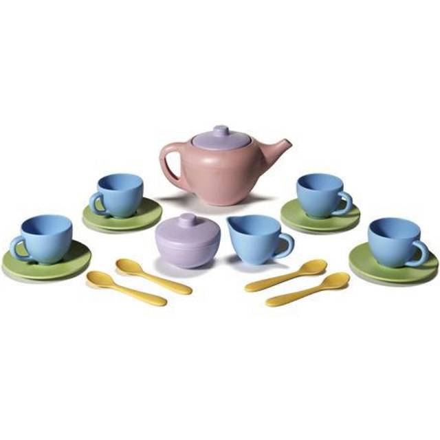 Green Toys Tea Set - Organic & Green Toys for Ages 3 to 4 - Fat Brain Toys