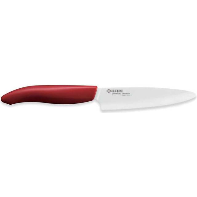 Kyocera GEN RED keramisk frukt- och grönsakskniv | blad: 11 cm | ergonomiskt handtag | extremt vass kökskniv | kockkniv professionell kniv | enkel skärning av frukt och grönsaker