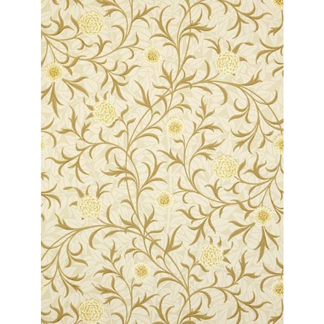 Morris & Co Scroll Vellum Biscuit tapet