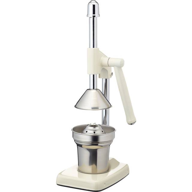 KitchenCraft Living Nostalgia 38.5cm Heavy Duty Juicer with Lever Arm - Cream (0.25L)