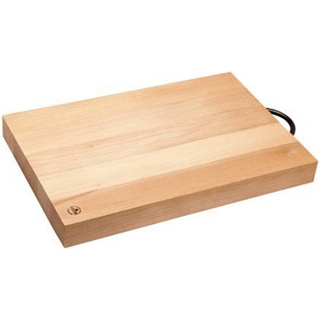 Ronneby Bruk Maestro skärbräda bok gjutjärnshandtag 25x32 cm - Beige