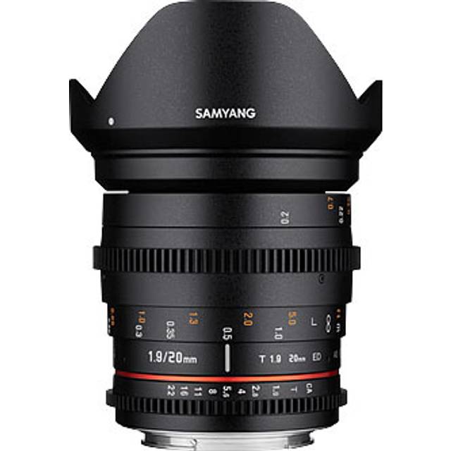 Samyang T1.9 VDSLR 20 mm Manual Focus Video Lens for Canon - Black