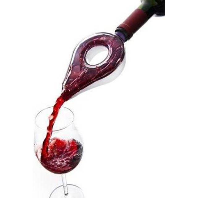 Vacu Vin vinluftare vin avhällare, plast, grå, 8 x 15,6 x 3,2 cm