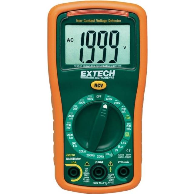 Extech EX310 Digital Multimeter 2000 Counts CATIII 600V