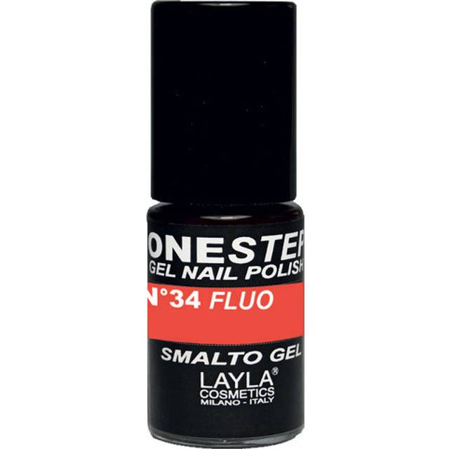 Layla Cosmetics ett steg gel nagellack, orange fluo, 1 förpackning (1 x 0,005 L)