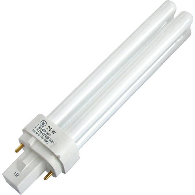 Crompton Lamps CFL PLC 26W 2-Pin Double Turn Warm White Frosted D-Type