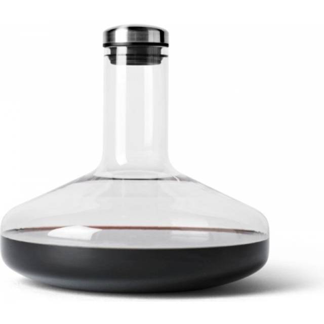 Audo Copenhagen - Wine Breather Deluxe Clear/Steel - Vinkaraffer och dekantering - Norm Architects