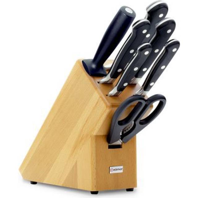 Wusthof Classic 7 Piece Beech Knife Block Set with Carving Knife