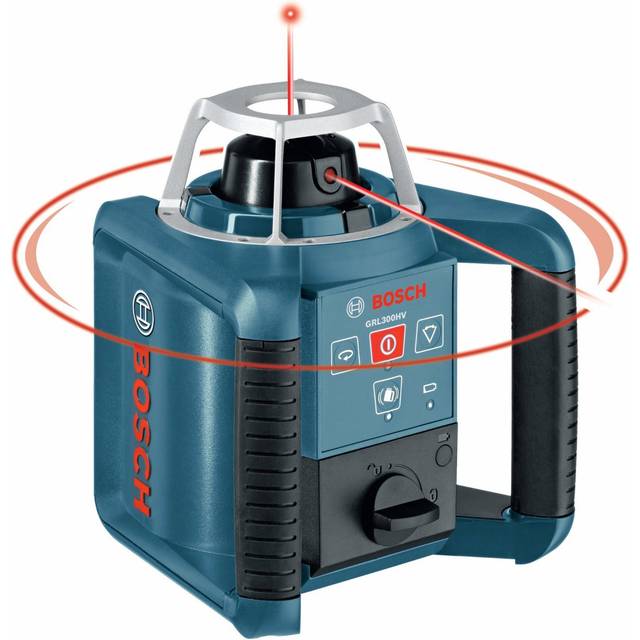 Bosch Professional rotationslaser GRL 300 HV (röd stråle, lasermottagare LR 1, arbetsområde: upp till 300 m (diameter), i förvaringsväska)