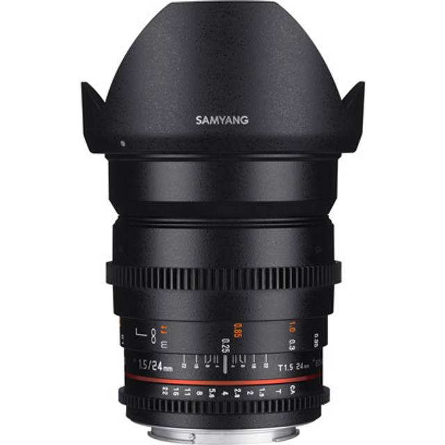 SAMYANG MF 24mm T1.5 VDSLR MK2 MFT - fast T1.5 wide-angle cine and video lens for MFT mount, 24 mm fixed focal length, follow focus gear rims full-...