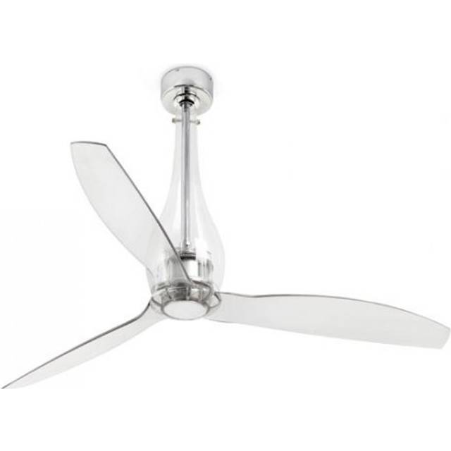 Faro Eterfan - Medium Ceiling Fan with / without Light Chrome, Clear