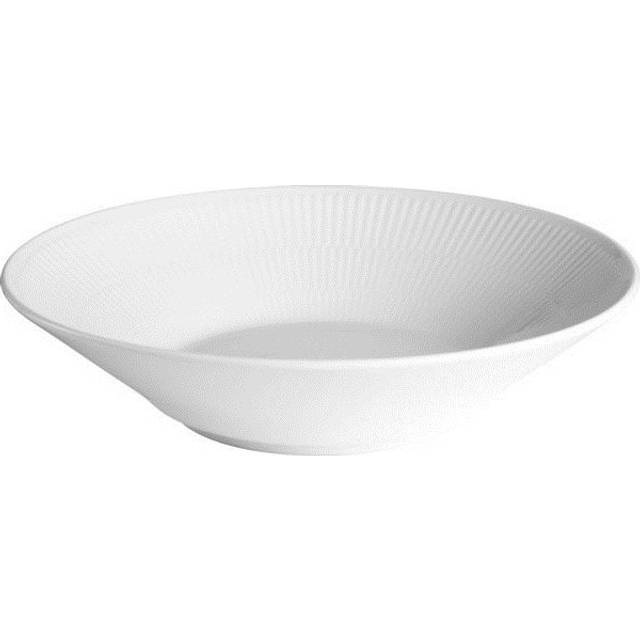 Royal Copenhagen Hvid Riflet Dyb tallerken 24cm