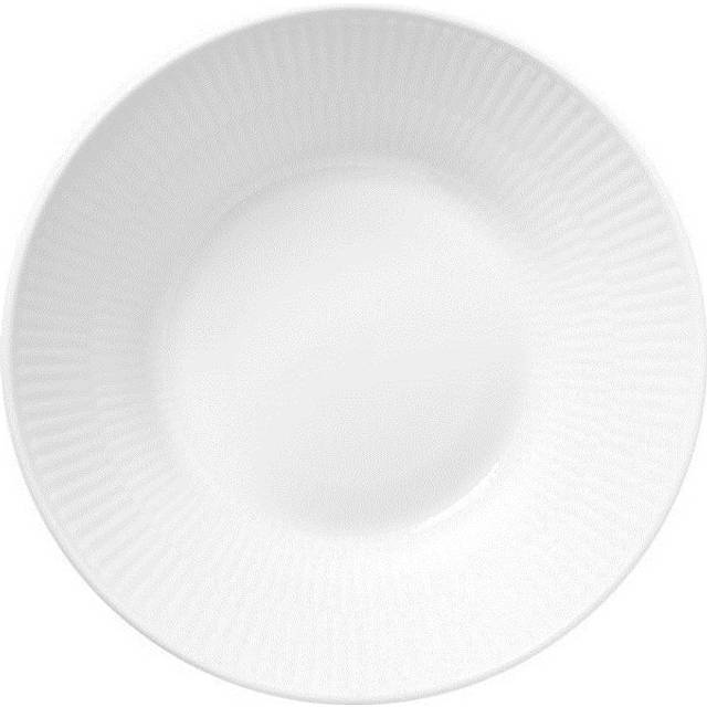 Royal Copenhagen Hvid Riflet Dyb tallerken 17cm