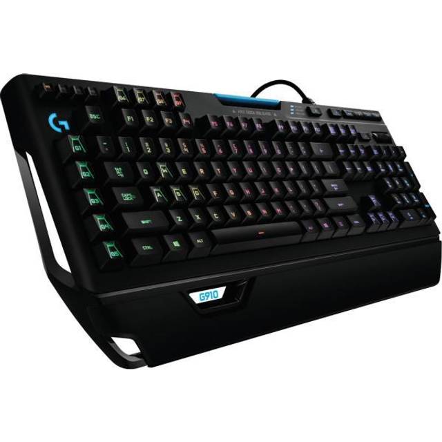 Logitech G910 Orion Spectrum Mekaniskt gamingtangentbord RGB Bakbelysta tangenters, Romer-G Tactile switchar, 9 Programmerbara tangenter, Arx Dual Display Technology, QWERTZ Scandinavisk Layout
