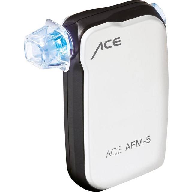 ACE 107221 Smartphone alkoholtest afm-5, Bluetooth för Android iOS, 68 mm, vit/svart