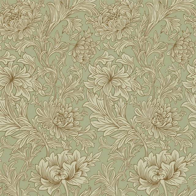 Chrysanthemum Toile Eggshell/Gold - DMOWCH104
