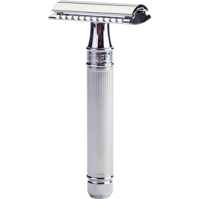 Edwin Jagger dubbel Dekorativa linjer 9.5 x 2.5 x 4.1 cm Krom med linjer