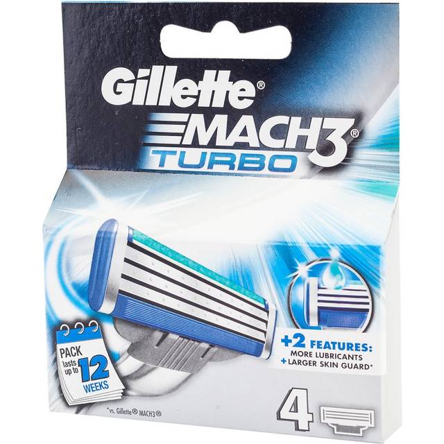 Gillette Mach3 Turbo 3D Razor Blades - 4 Pack