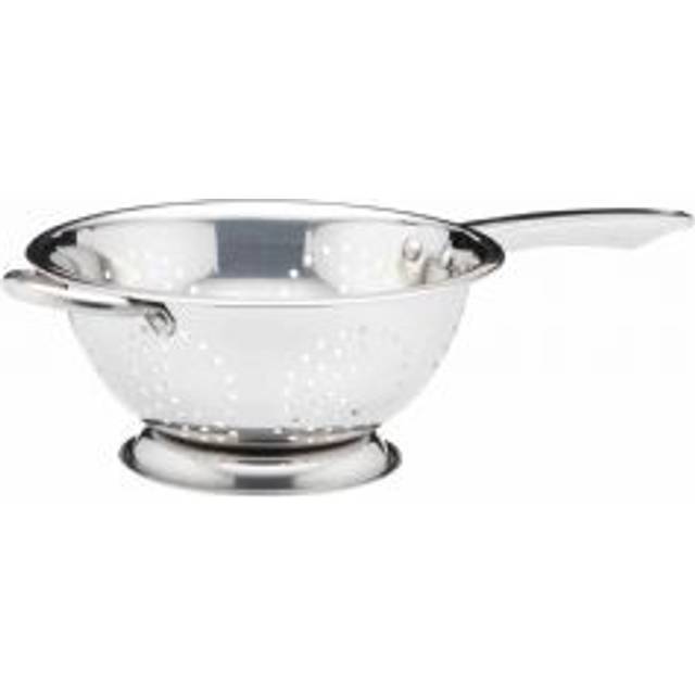 Stainless Steel 24cm Long Handled Colander - Silver - One Size