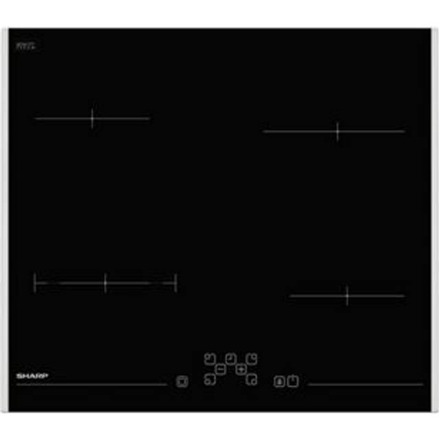 Sharpe KH6V08FT00 60 cm Vitrokeramisk spis | Touch-kontroll, svart keramik, elektrisk