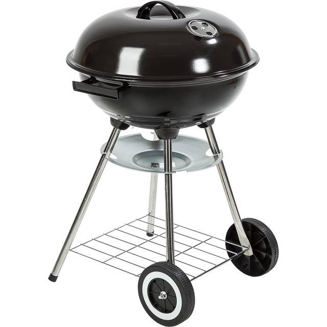 Kettle BBQ barbecue charcoal grill with wheels round metal coated camping party