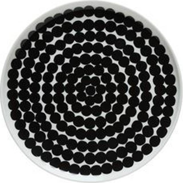 Siirtolapuutarha Plate 20 cm, White/Black