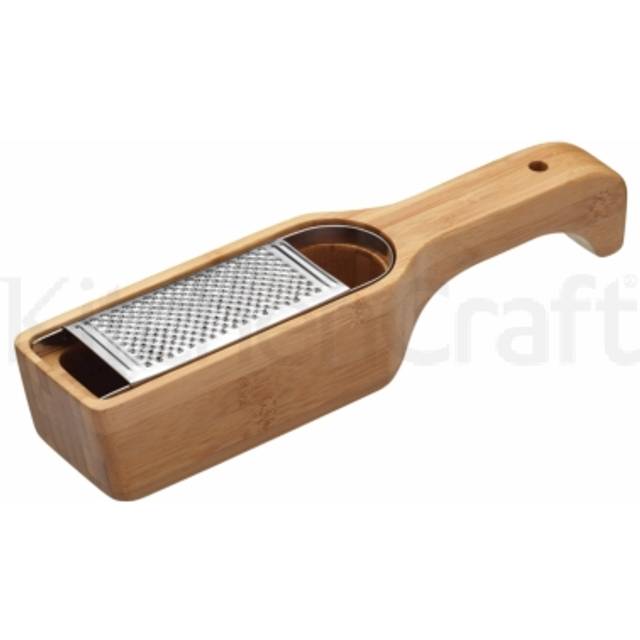 World of Flavours Italian Bamboo Grater with Holder - Medium Beige - One Size