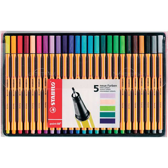 STABILO point 88 - Fineliner - Pack of 25 - Assorted Colours