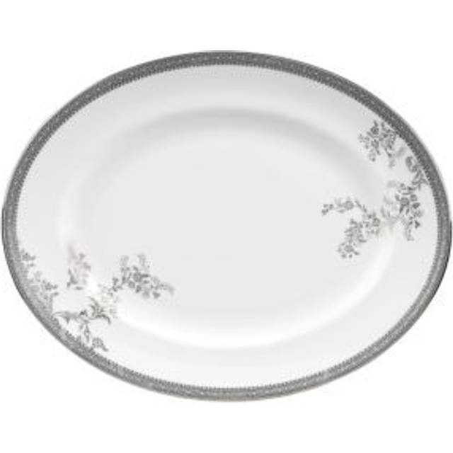 Wedgwood Vera Wang Lace Platinum oval serving plate 35 cm