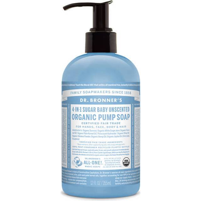 Dr. Bronner&#39;s Organic 4-in-1 Pump Soap Sugar Baby Unscented 12 fl oz